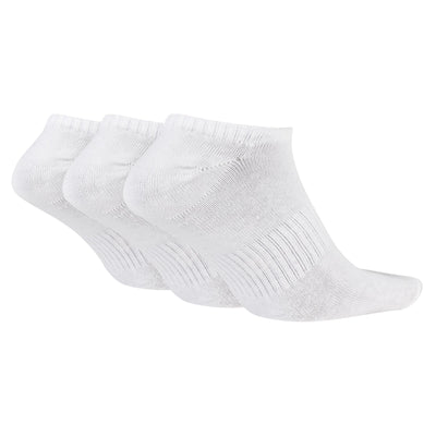 Nike 7678 - 100 Everyday Lightweight No Show Socks (3Pair) - 100 White
