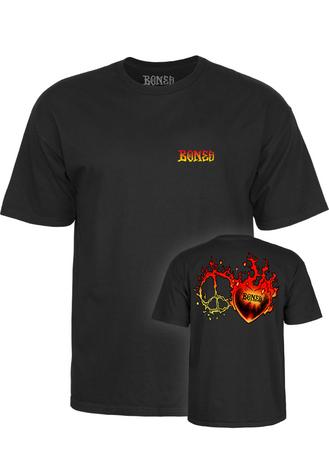 Bones Wheels Boo Heart & Soul T-Shirt - Black