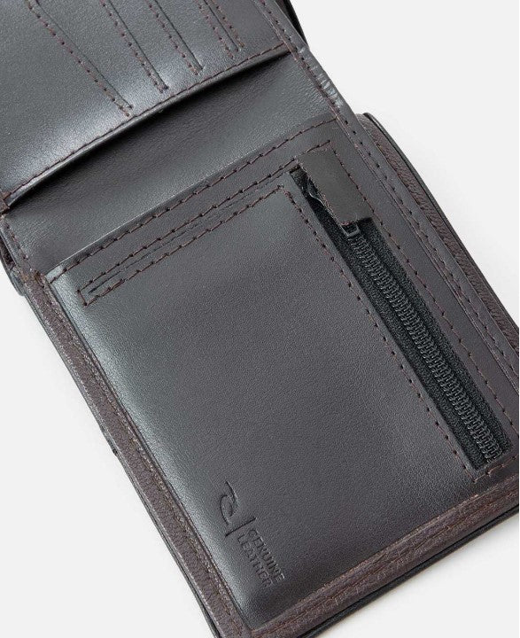 Ripcurl Geldbörse Layered RFID 2 In - Braun/Schwarz