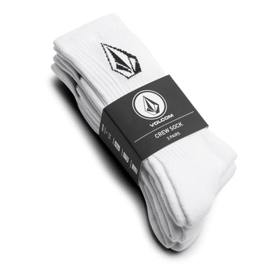 Volcom Full Stone Socks  3 Pairs - White