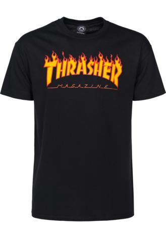 Thrasher Flame Tee - black