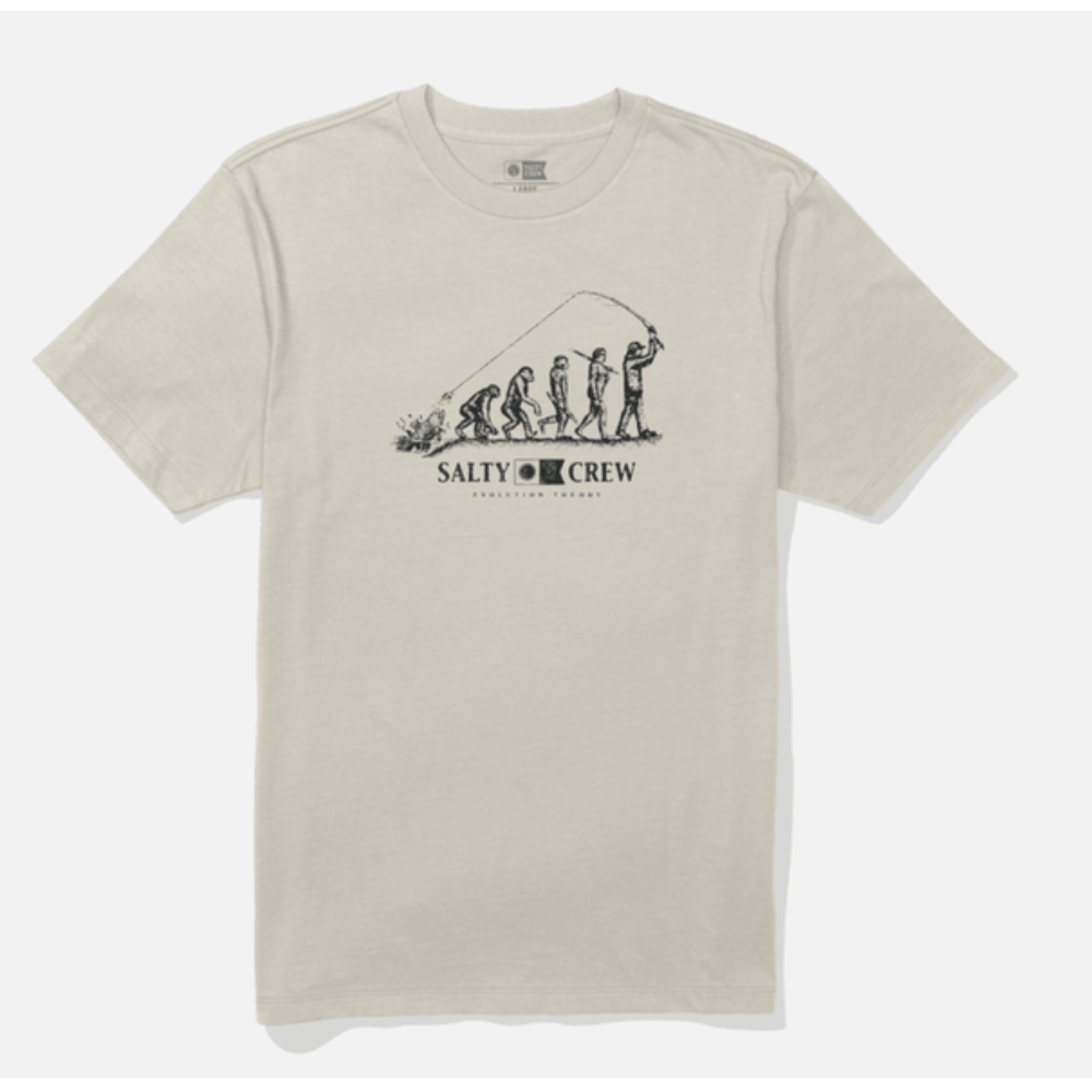 Salty Crew Evolution Theory Ss Tee - Moonbeam Beige