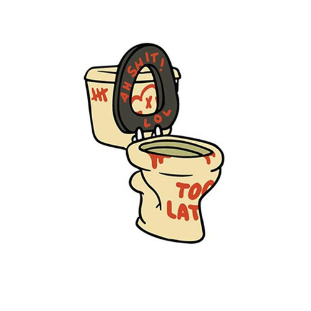 The Dudes Ah Shit ! Pin - Toilet