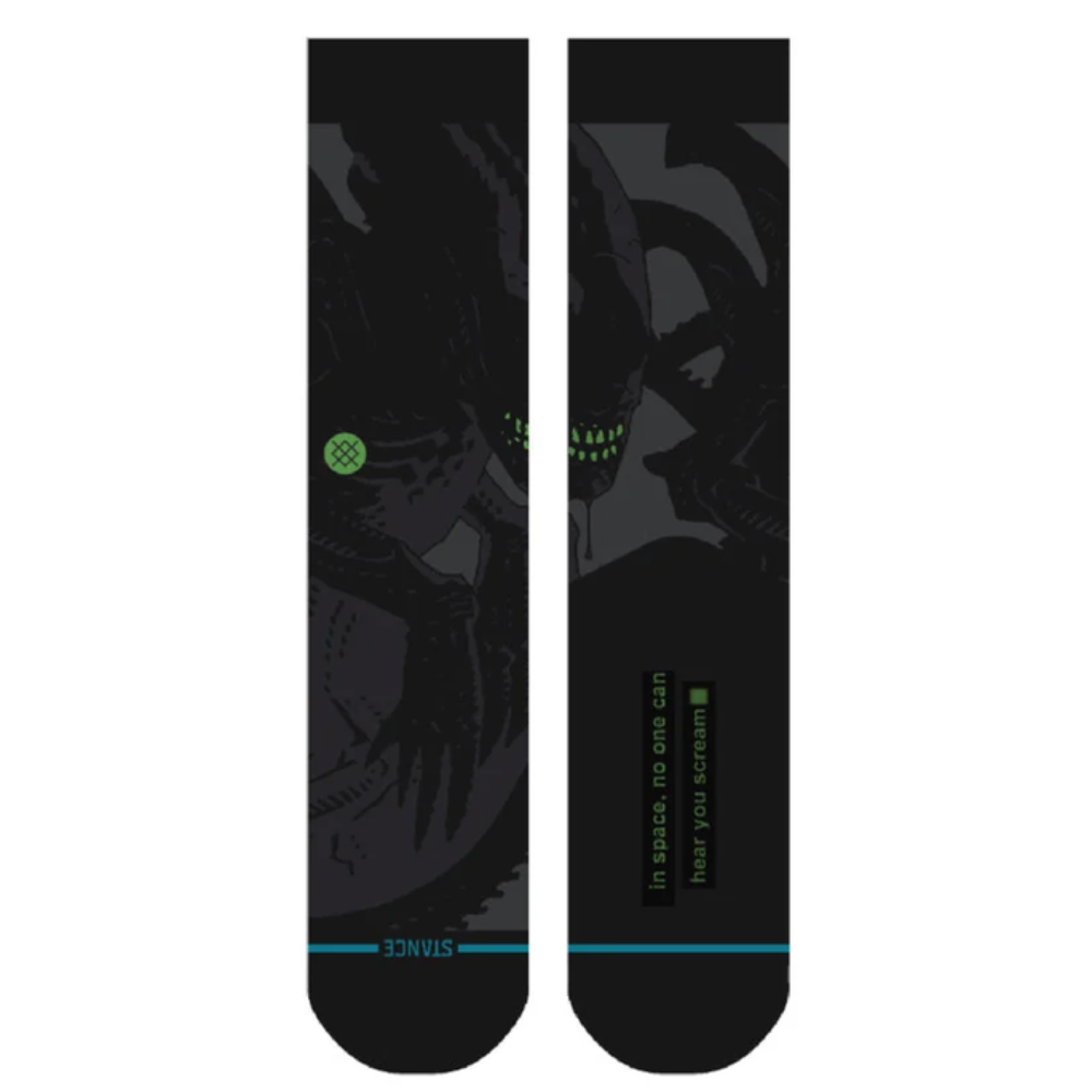 Stance Alien Crew Socks - Black Green