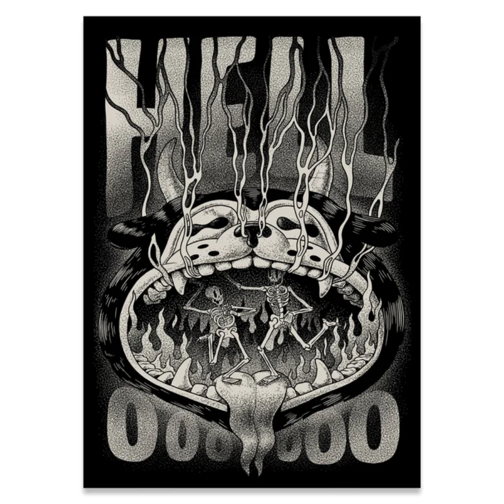 The Dudes Hellooo Print - Black/White