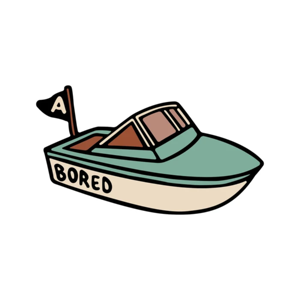 The Dudes All A-Bored Pin - Green Beige