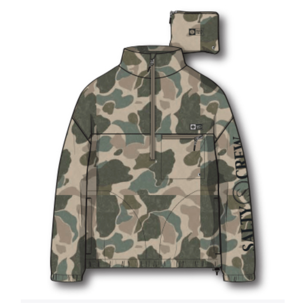 Salty Crew Ridge Packable Windbreaker Jacket - Camo