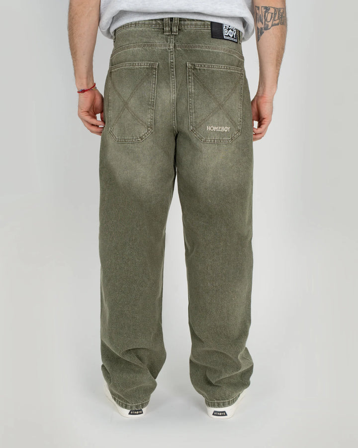 HomeBoy  Monster  x-tra BAGGY Dye Denim - WASHED GREEN