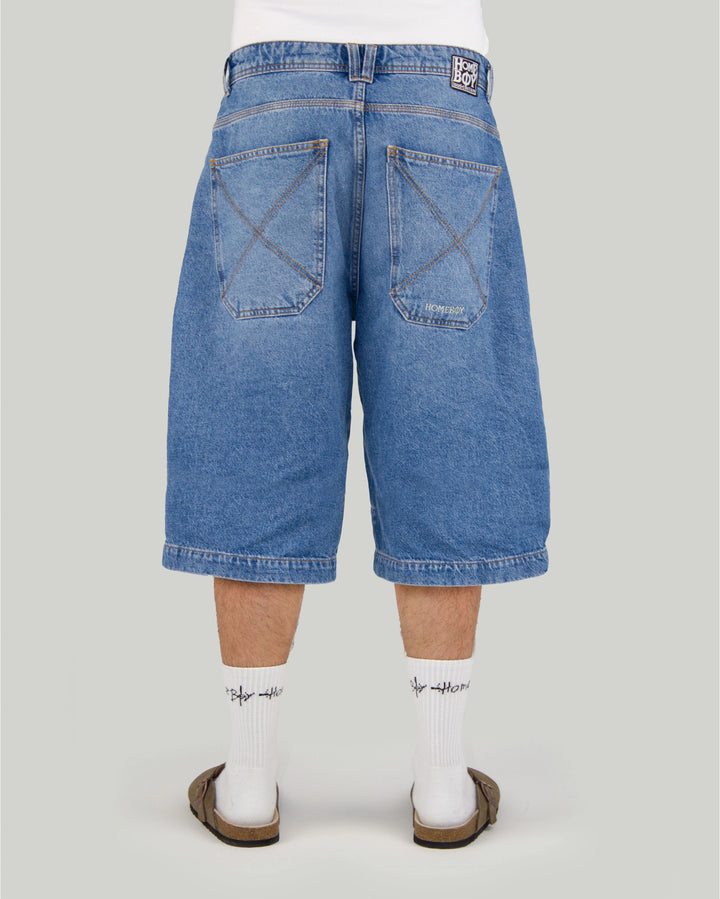 Homeboy x-tra DESPERADO Denim SHORTS VINTAGE BLUE