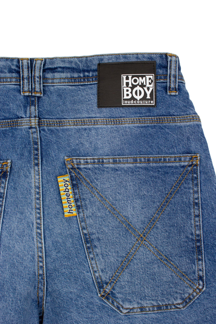Homeboy x-tra DESPERADO Denim SHORTS VINTAGE BLUE