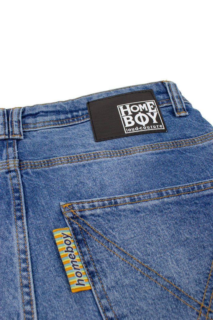 Homeboy x-tra DESPERADO Denim SHORTS VINTAGE BLUE