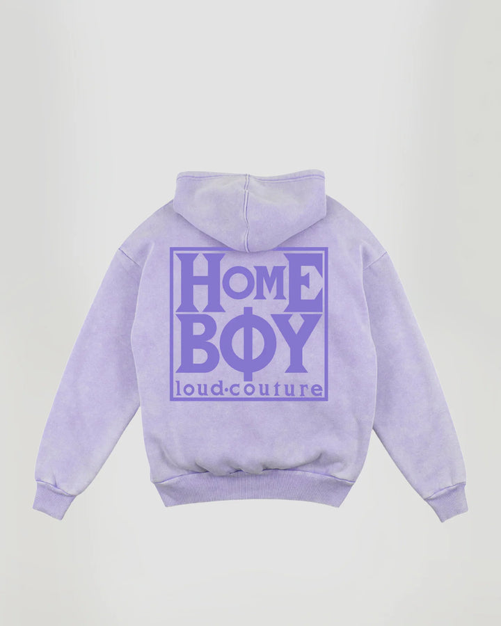 HomeBoy Old School Zip Hooded Jacket - WASHED LILAC