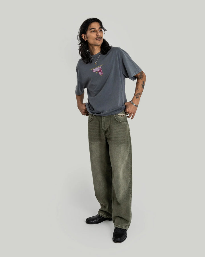 HomeBoy x-tra BAGGY Dye Denim - WASHED GREEN
