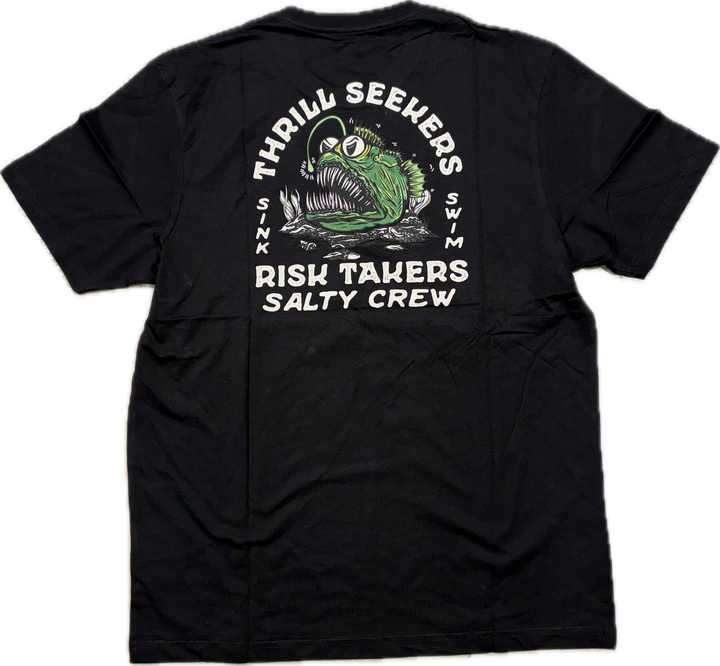Salty Crew Angler Fish Monster T-Shirt - Black