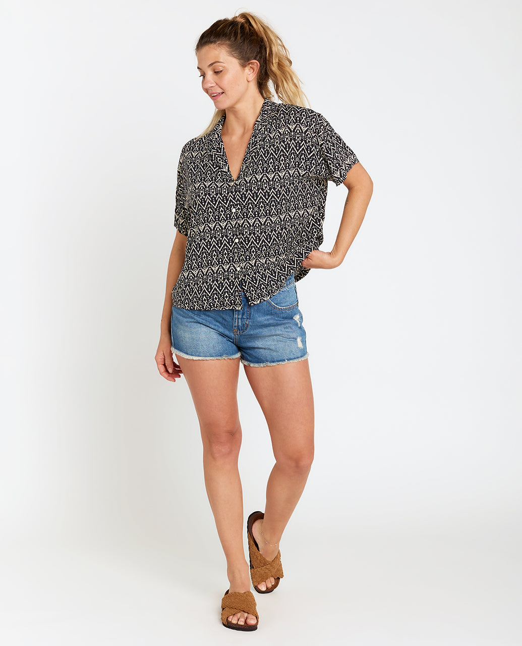 Ripcurl Ikat Geo Shirt Hemd - Navy