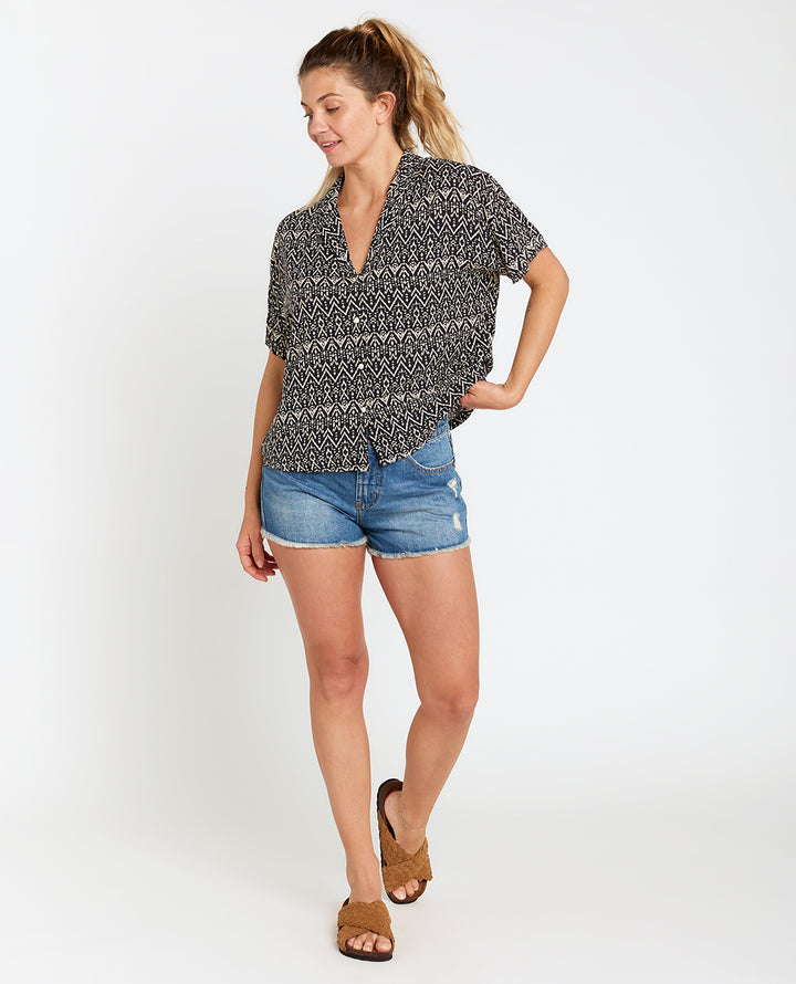 Ripcurl Ikat Geo Shirt Hemd - Navy