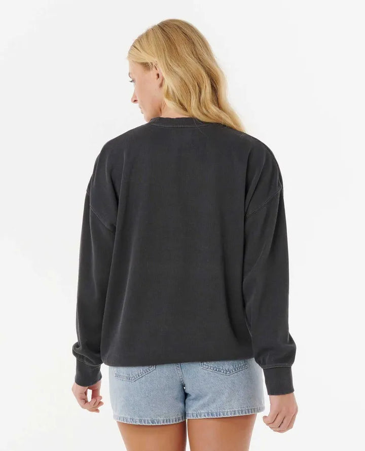 Ripcurl Summer Hawaii Classic Heritage Woman Crew Neck - Washed Black
