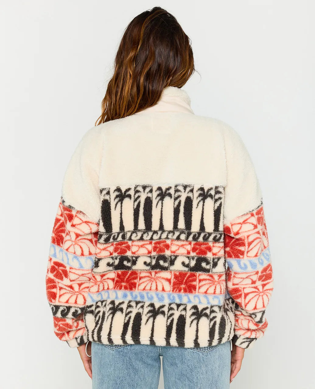 Ripcurl Oceanic Zip Fleece mit Reißverschluss Beige