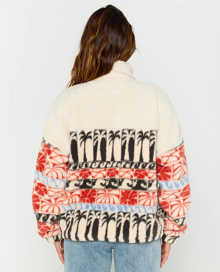 Ripcurl Oceanic Zip Fleece mit Reißverschluss Beige