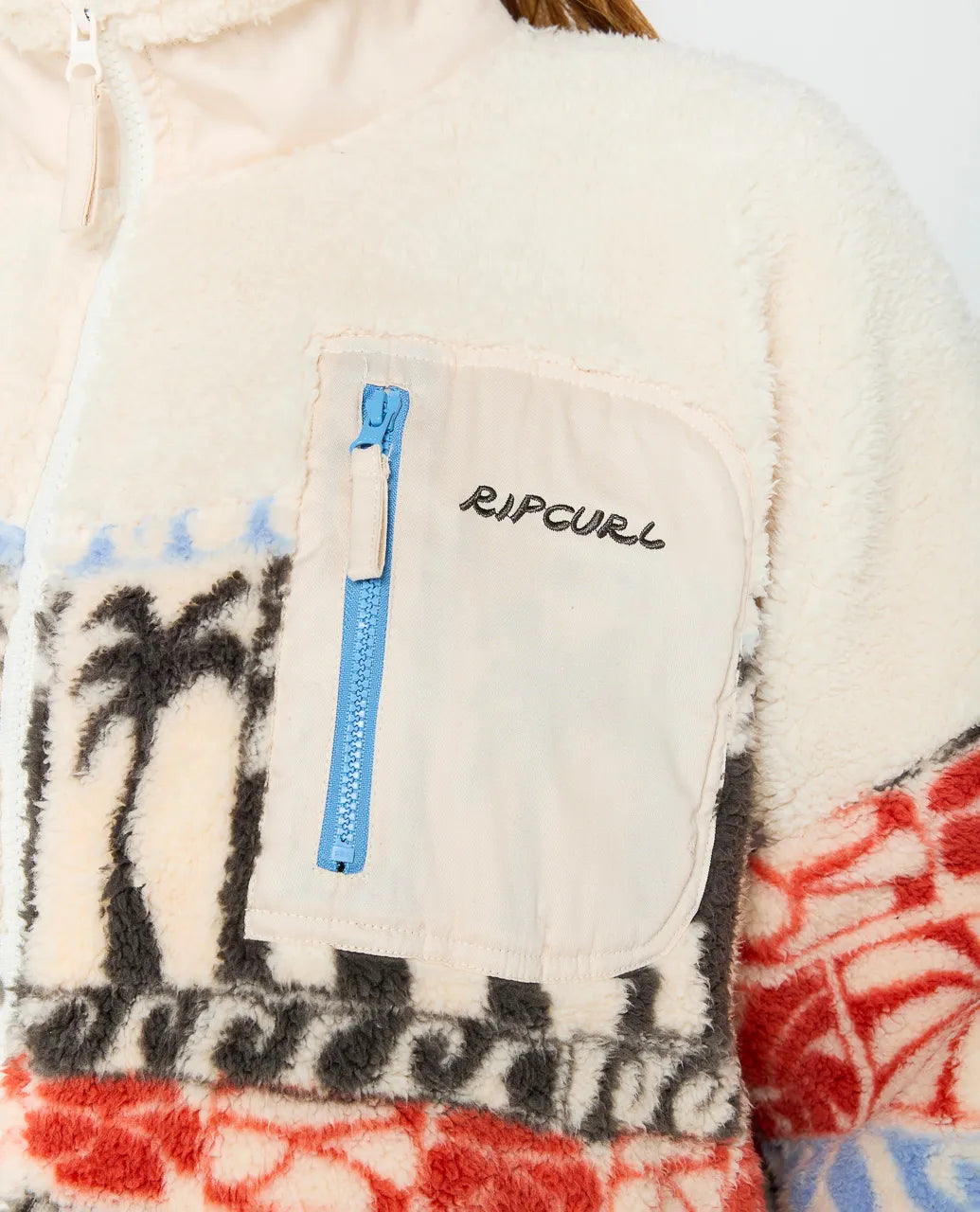 Ripcurl Oceanic Zip Fleece mit Reißverschluss Beige