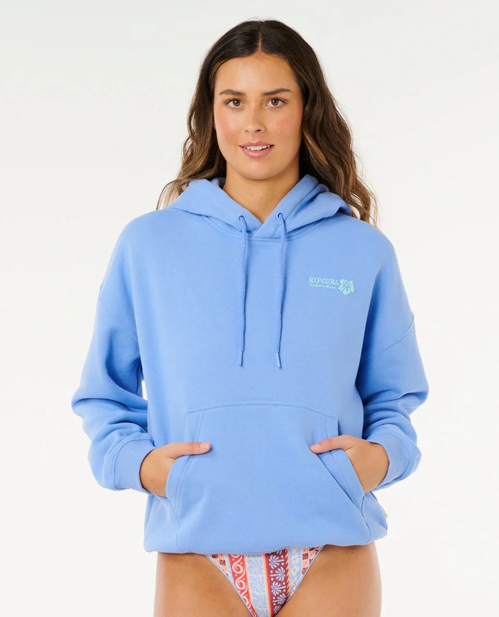 Ripcurl Surf Puff Heritage Hoodie - CORNFLOWER