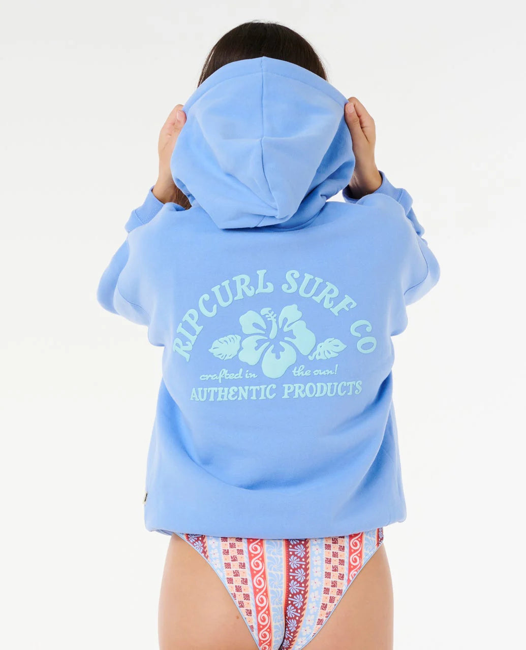Ripcurl Surf Puff Heritage Hoodie - CORNFLOWER