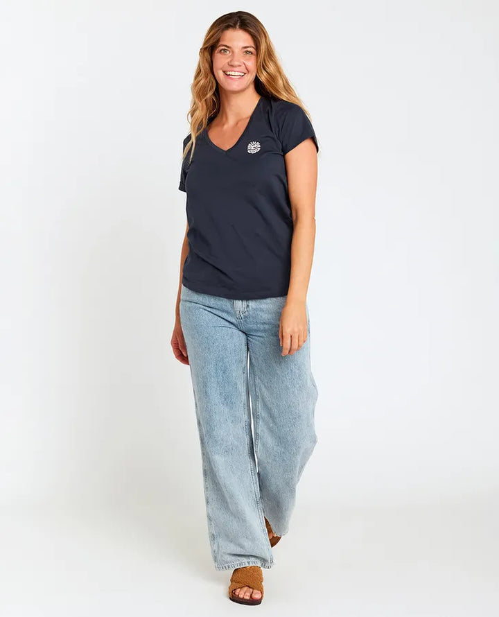 Ripcurl Re-Entry V Neck Woman T-Shirt - Navy