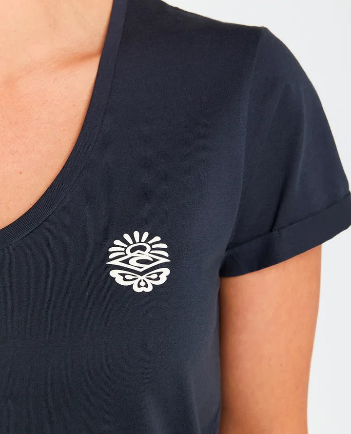 Ripcurl Re-Entry V Neck Woman T-Shirt - Navy