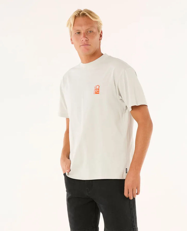 Ripcurl Search Embroidery T-Shirt - Iced Grey