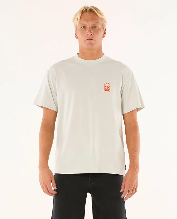 Ripcurl Search Embroidery T-Shirt - Iced Grey