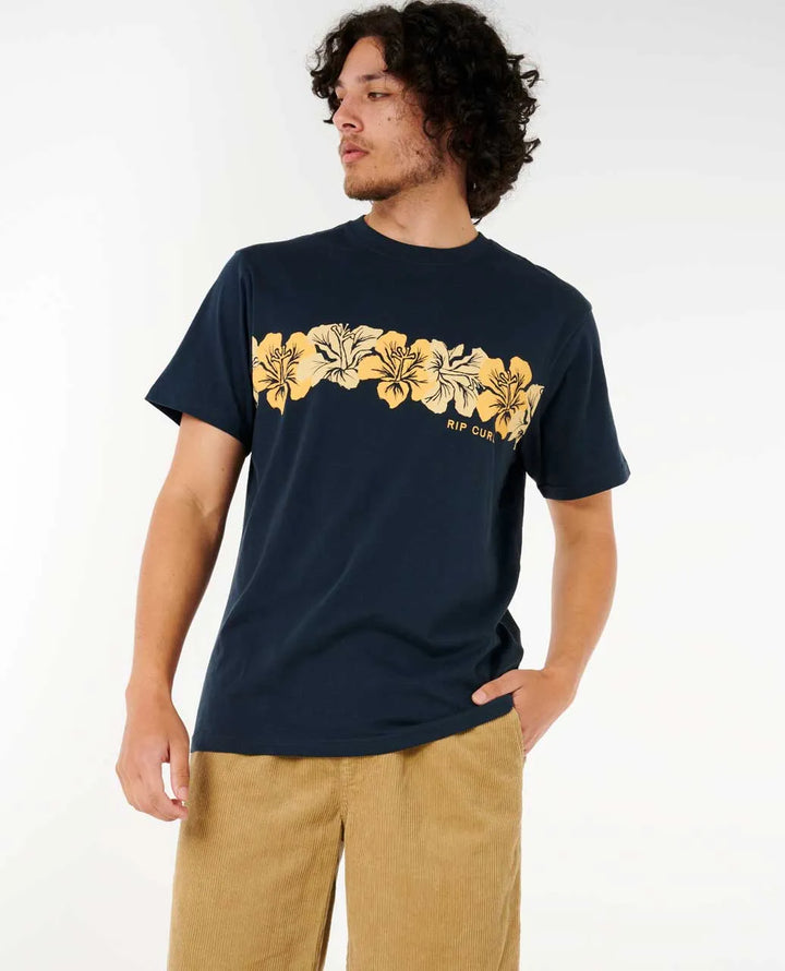 Ripcurl T-Shirt Hibiskus Aots Cody Welsh Dark Navy