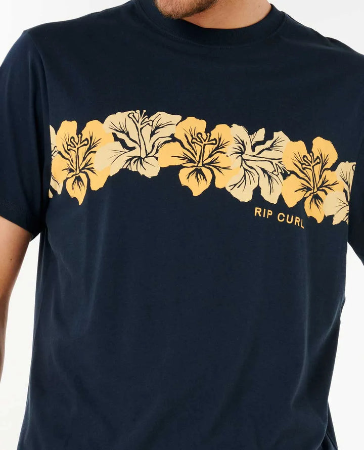 Ripcurl T-Shirt Hibiskus Aots Cody Welsh Dark Navy