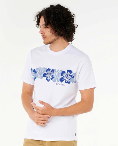 Ripcurl T-Shirt Hibiskus Aots Cody Welsh White