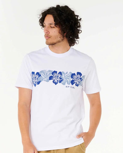 Ripcurl T-Shirt Hibiskus Aots Cody Welsh White