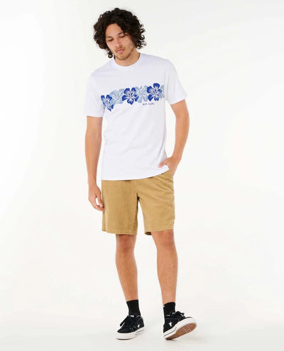 Ripcurl T-Shirt Hibiskus Aots Cody Welsh White
