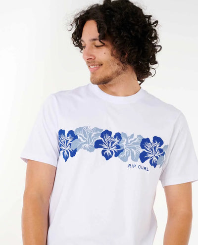 Ripcurl T-Shirt Hibiskus Aots Cody Welsh White