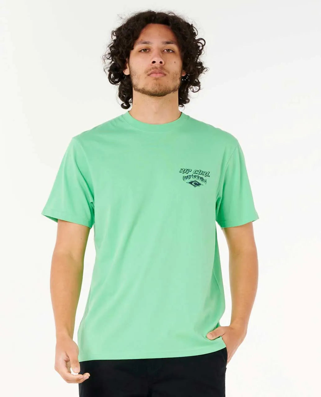 Ripcurl T-Shirt Lived The Search Neon Green