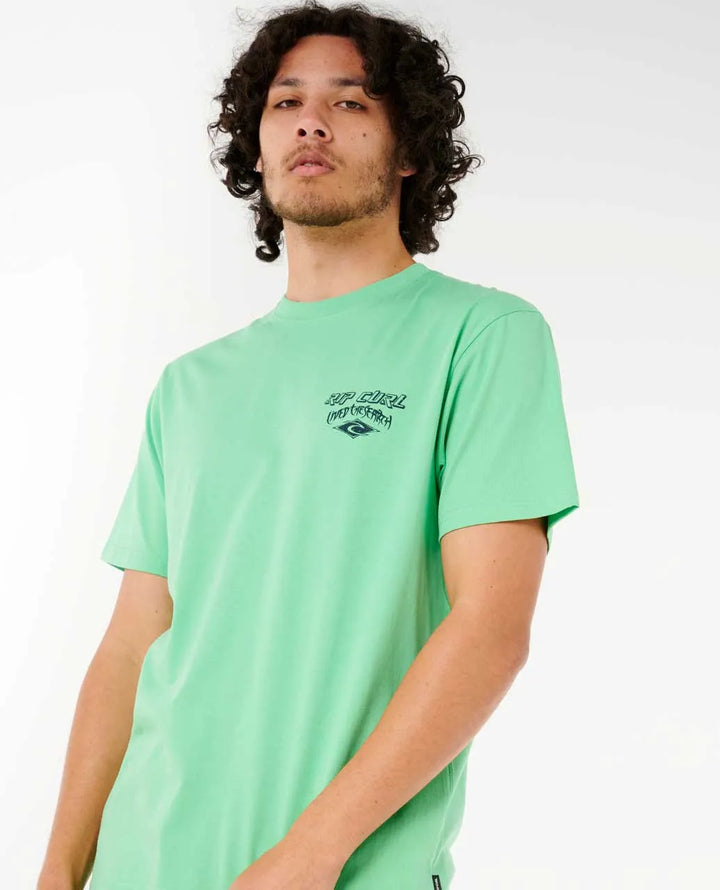 Ripcurl T-Shirt Lived The Search Neon Green
