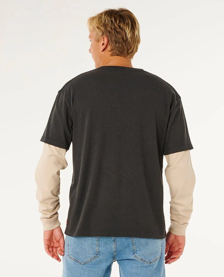 Ripcurl T-Shirt Langarm Inner Visions Smashed - Washed Black