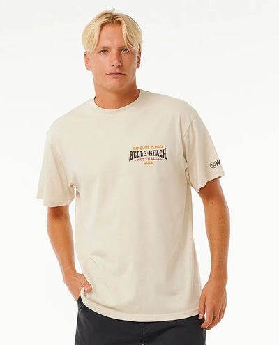 Ripcurl Pro Bells Beach 2024 Oversized Line Up T-Shirt - Vintage White