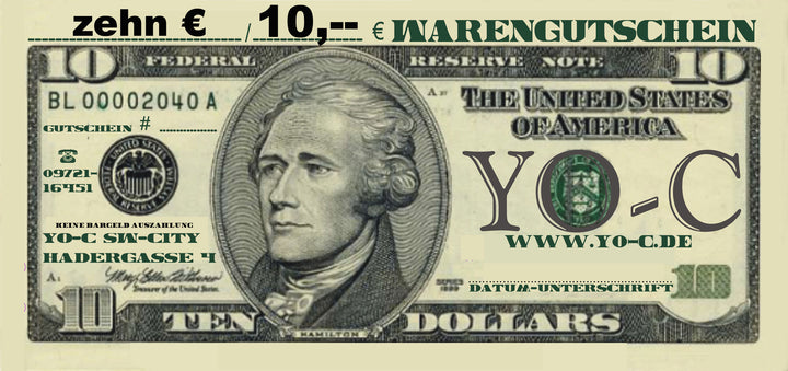 Voucher YO-C gift voucher Amount selectable! Example: