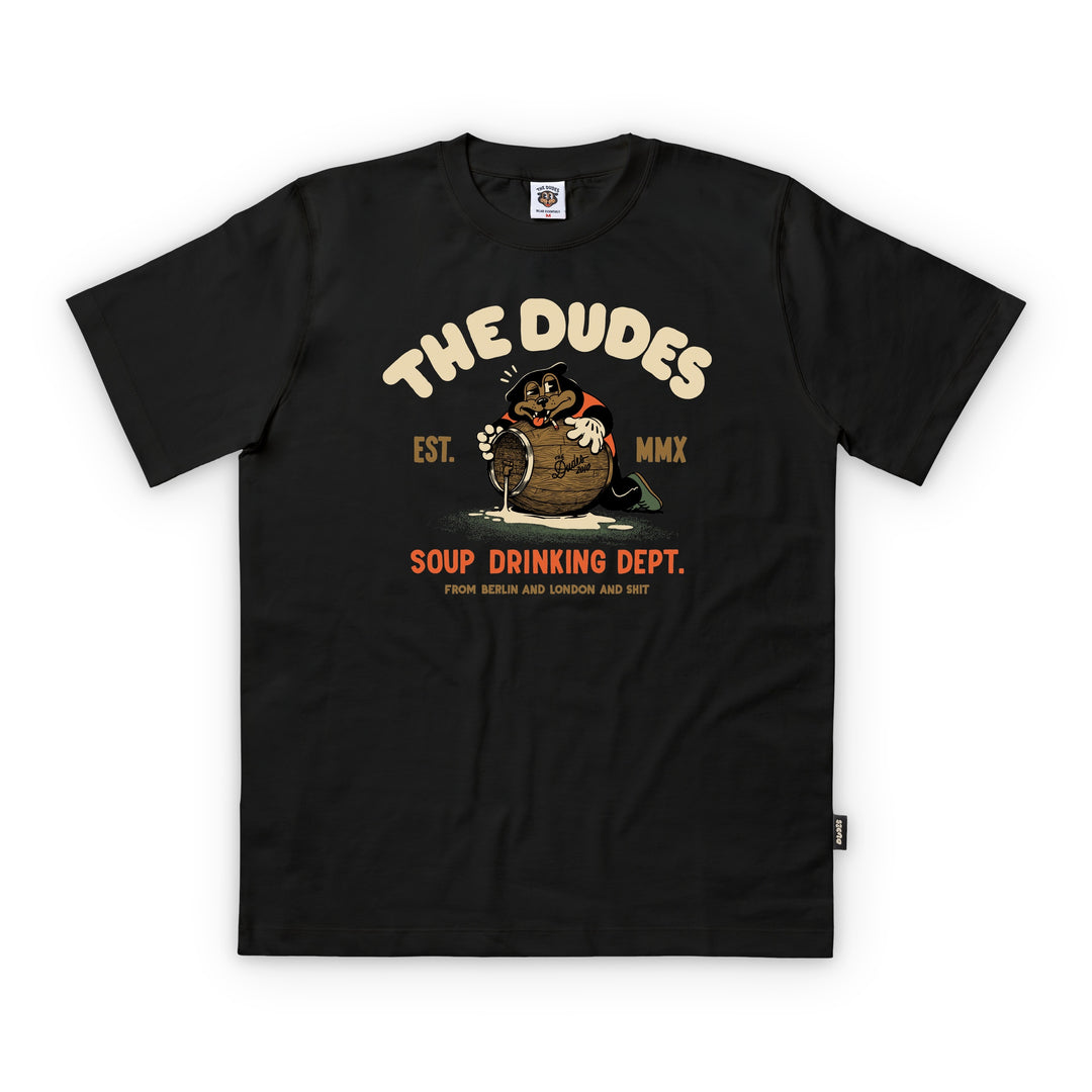 The Dudes Soup Drinking T-shirt - Black