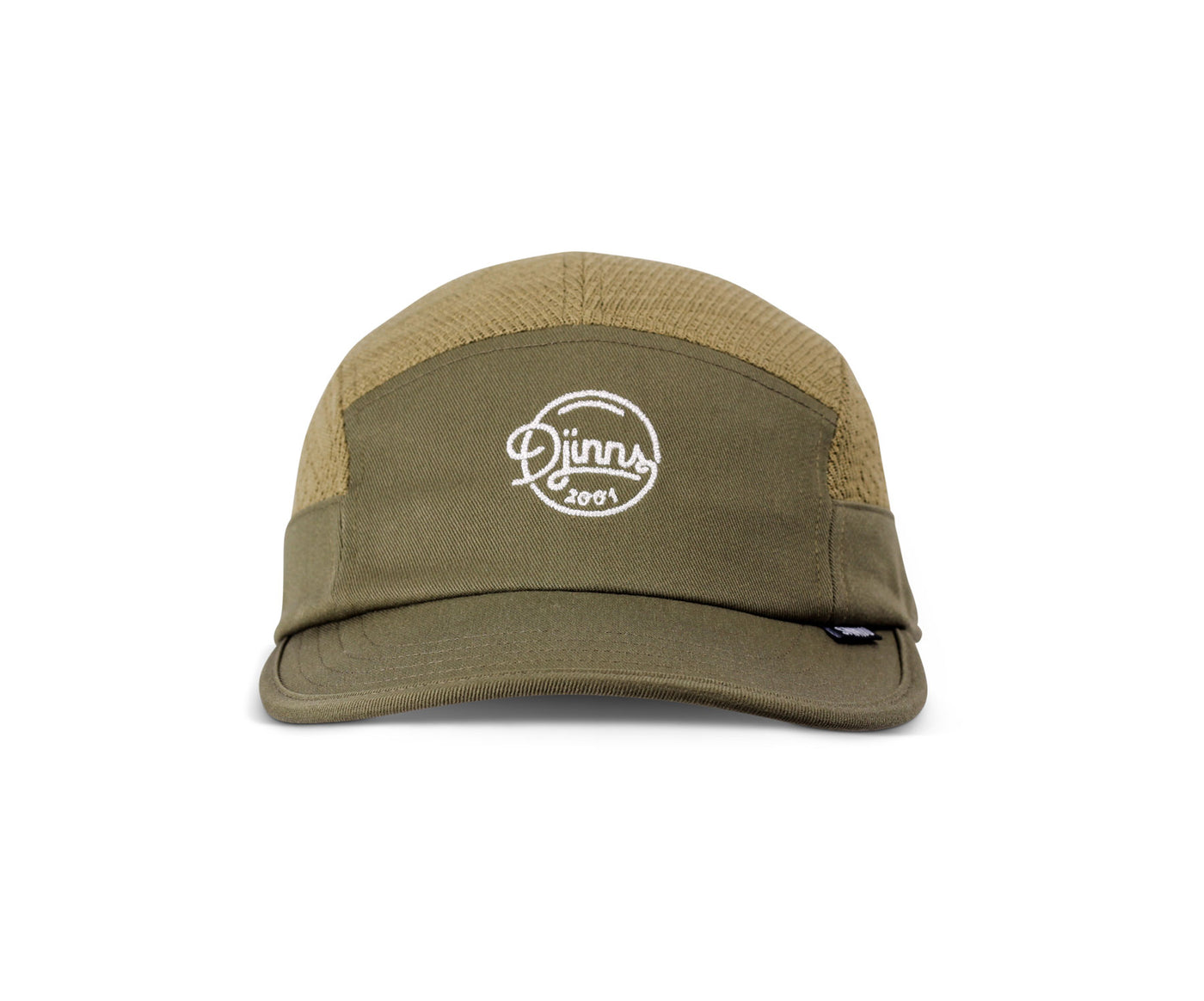 Djinns Summer Knit Soft Flat 5 Panel Cap - Olive