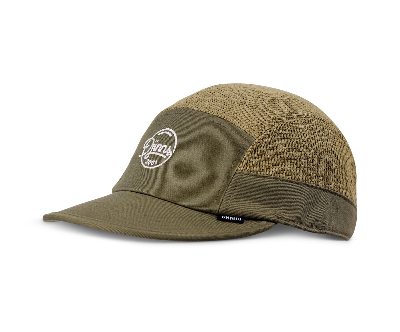 Djinns Summer Knit Soft Flat 5 Panel Cap - Olive