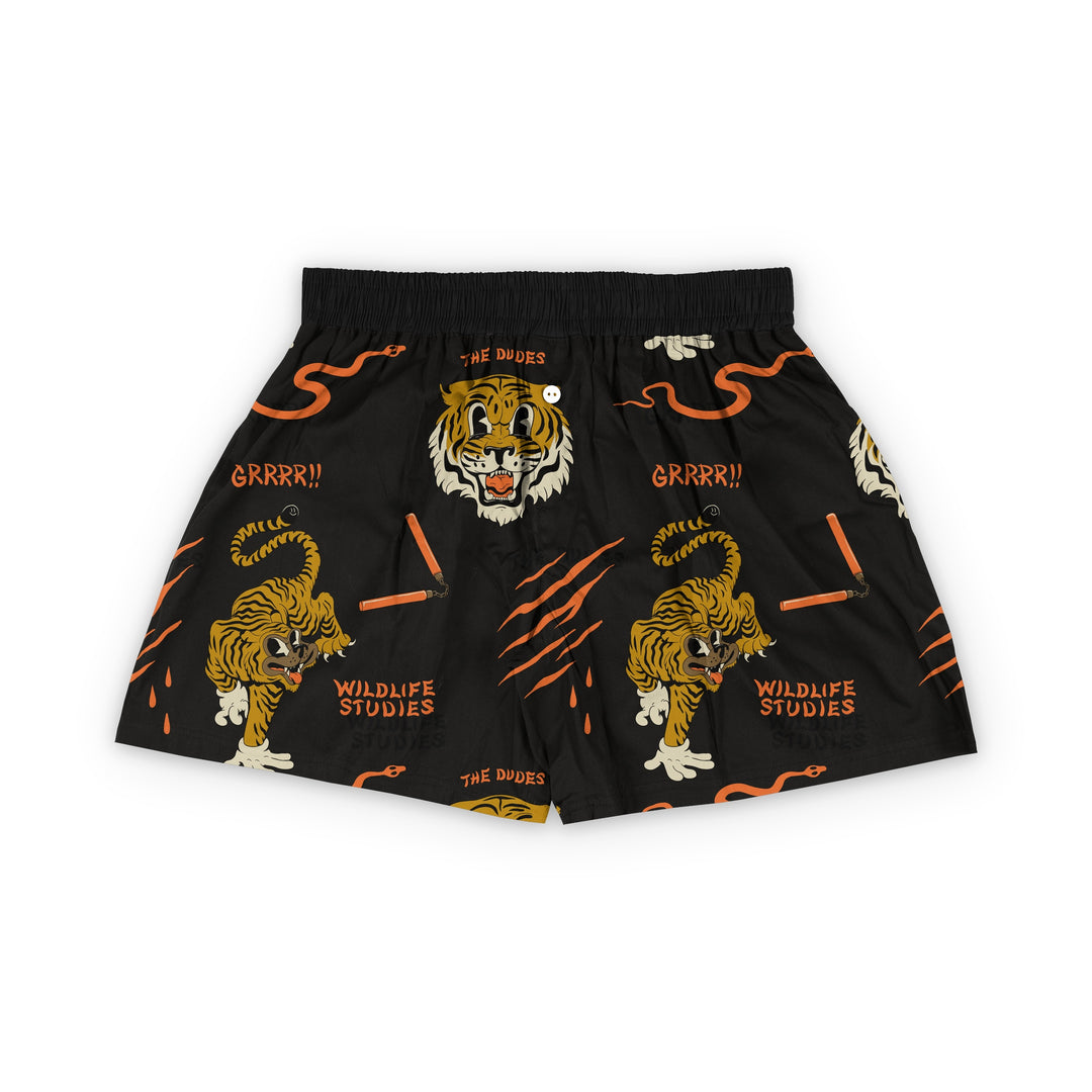 The Dudes Wildlife Studies Boxer Short - Black Tiger