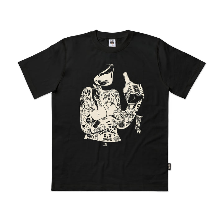 The Dudes SAT T-Shirt - Black/White