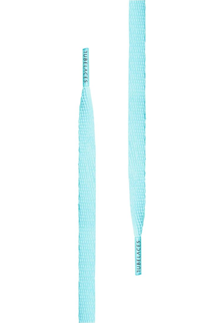 Tubelaces White Flat Schnürsenkel 10153 - Ice Blue