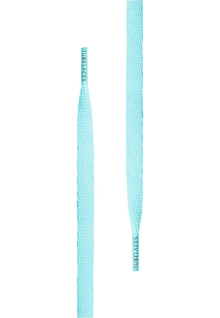 Tubelaces White Flat Schnürsenkel 10153 - Ice Blue