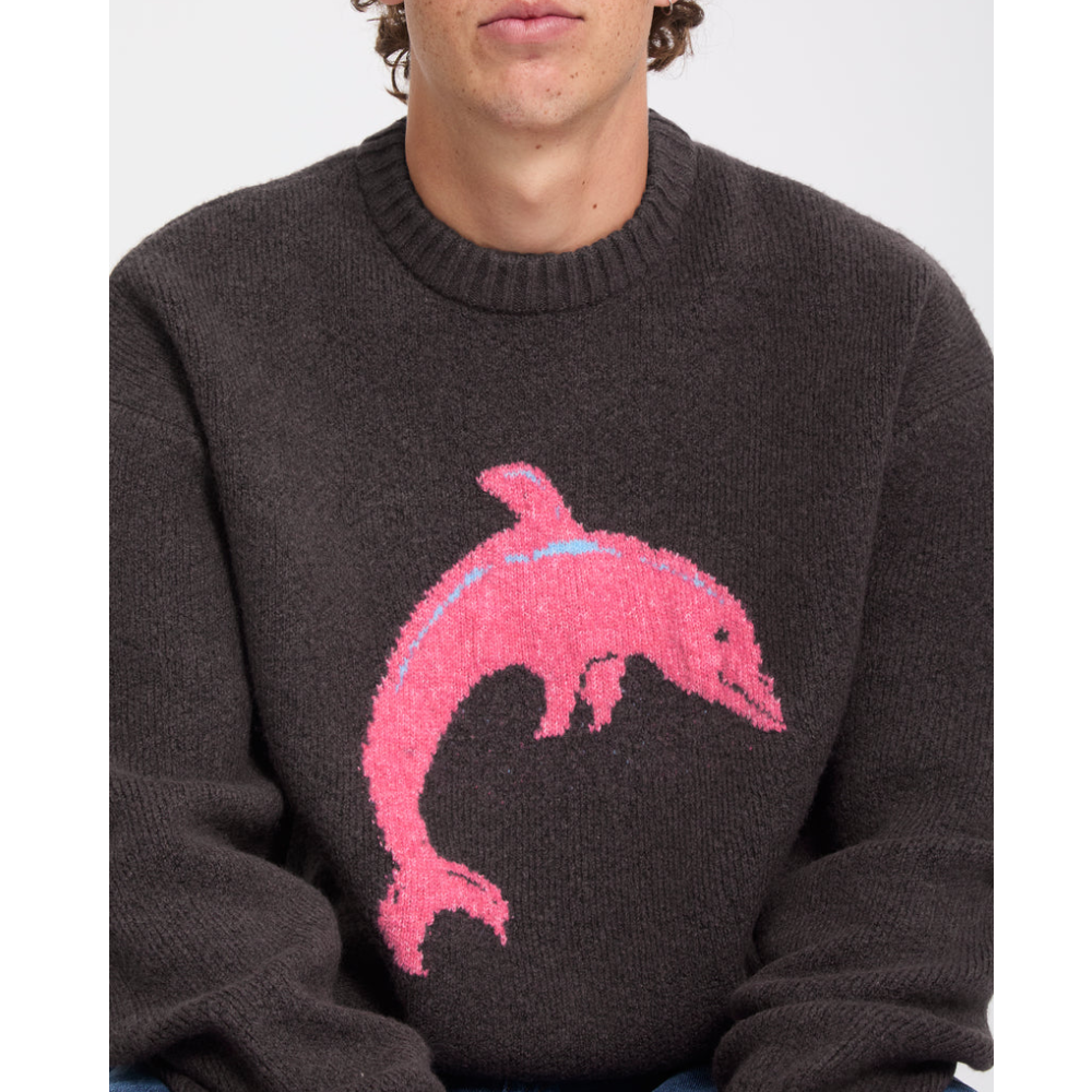 Volcom Ozzy Dolphin Pullover Strick - Raisn Braun RSN