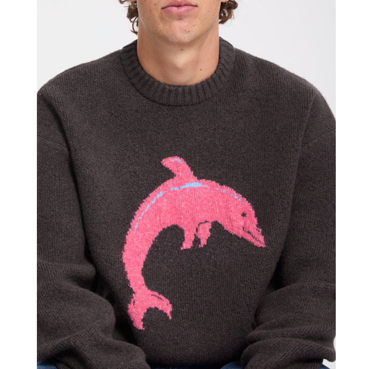 Volcom Ozzy Dolphin Pullover Strick - Raisn Braun RSN